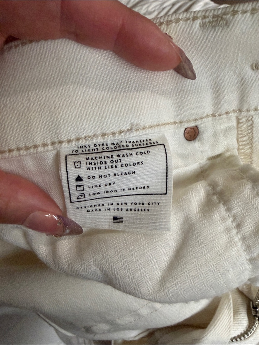 AYR Off-White Straight-Leg Jeans - Picture 7 of 8